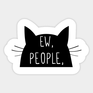 Ew. People. balck cat sarcasm people ew shy Sticker